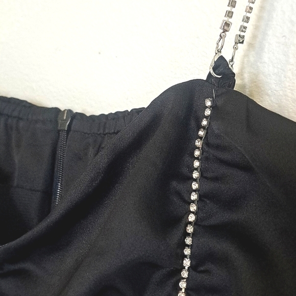 Nasty Gal Sexy Mini Night Black Dress - size 8 - Picture 3 of 7